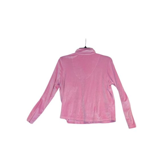 Juicy Couture Pink Velour Pajama Set W/ Satin Shorts & Rhinestone Logo Womens M - Picture 5 of 5